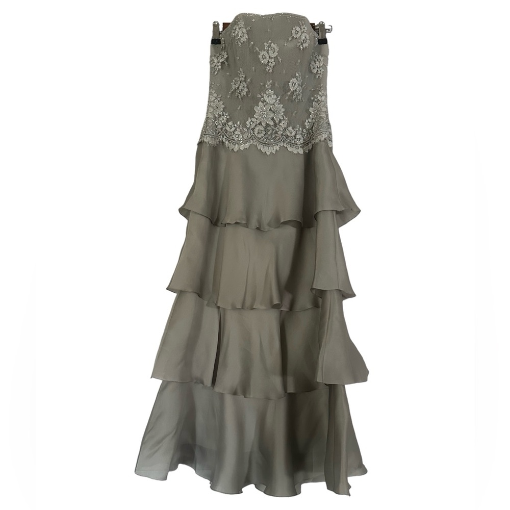 Rickie Freeman Teri Jon 100%Silk Dress Size 2 - Picture 3 of 12